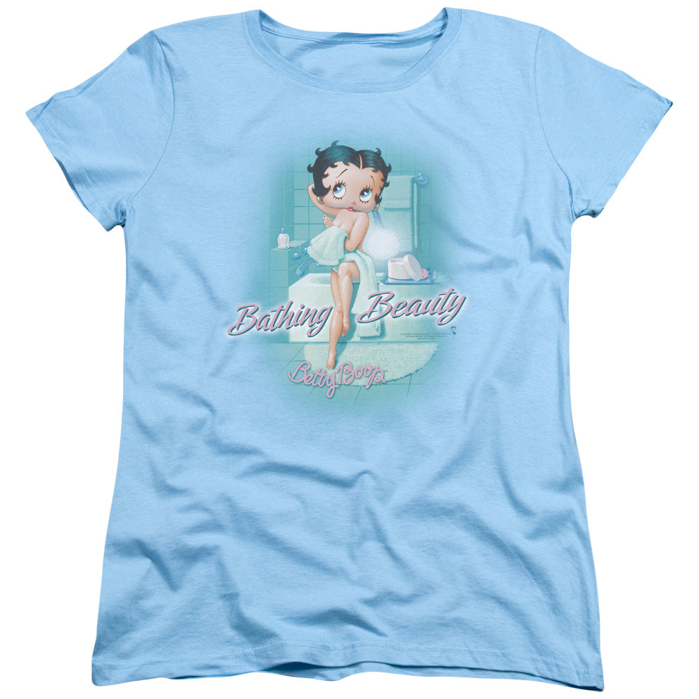 Betty Boop - Bathing Beauty - Short Sleeve Womens Tee - Light Blue T-shirt