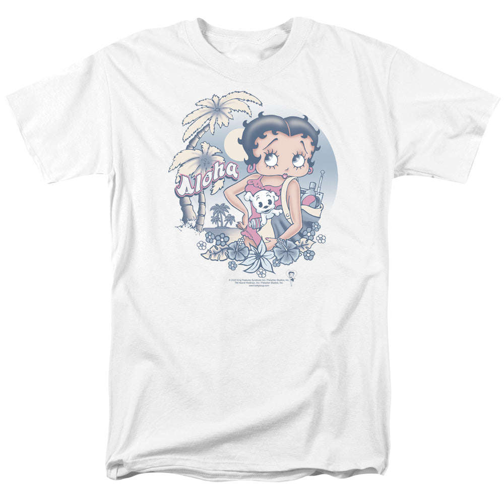 Betty Boop - Aloha - Short Sleeve Adult 18/1 - White T-shirt