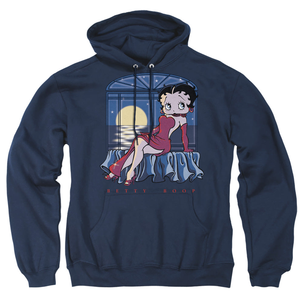 Betty Boop - Moonlight - Adult Pull-over Hoodie - Navy