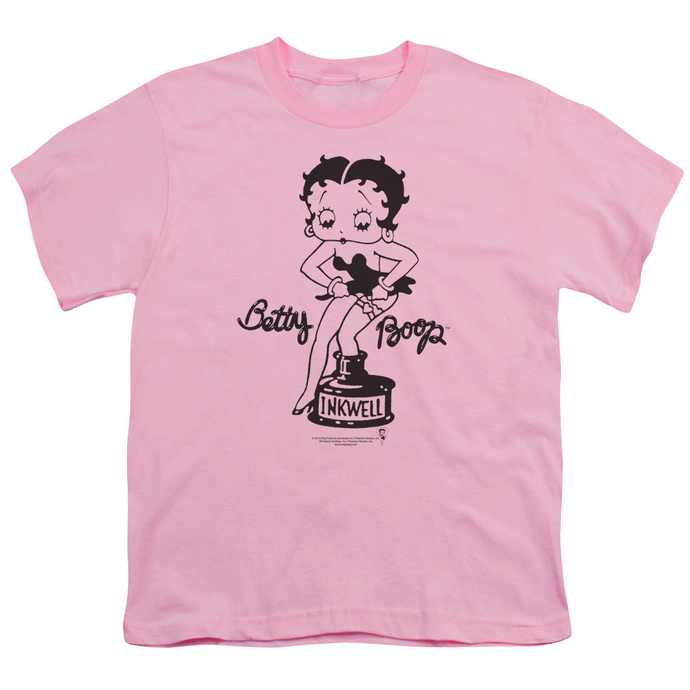 Betty Boop - Inkwell - Short Sleeve Youth 18/1 - Pink T-shirt