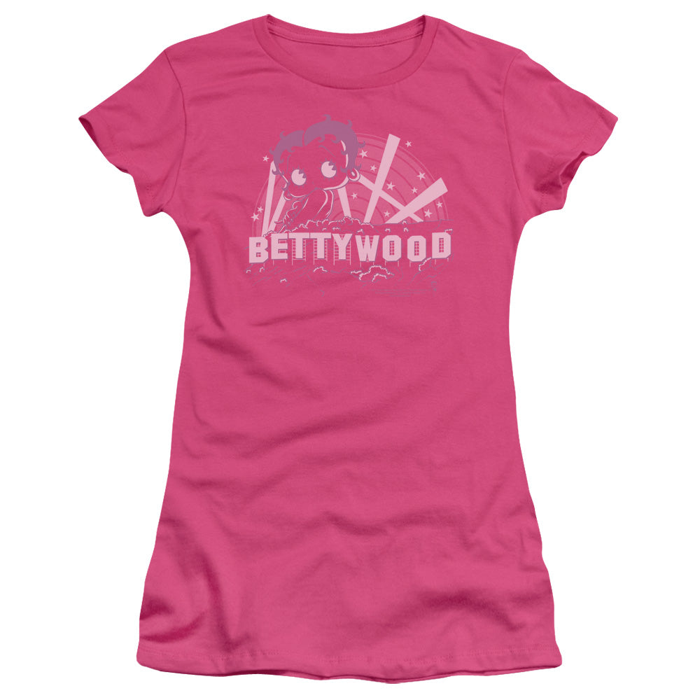 Betty Boop - Bettywood - Short Sleeve Junior Sheer - Hot Pink T-shirt