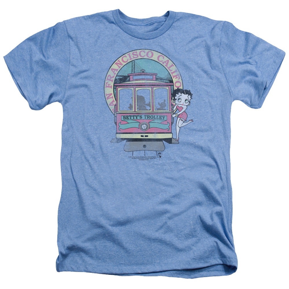 Betty Boop - Bettys Trolley - Adult Heather - Light Blue