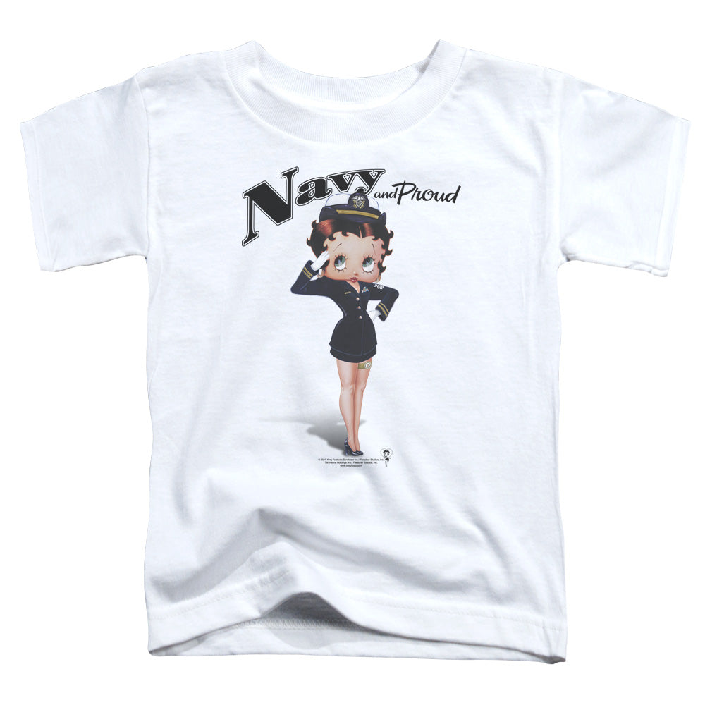 Betty Boop - Navy Boop - Short Sleeve Toddler Tee - White T-shirt