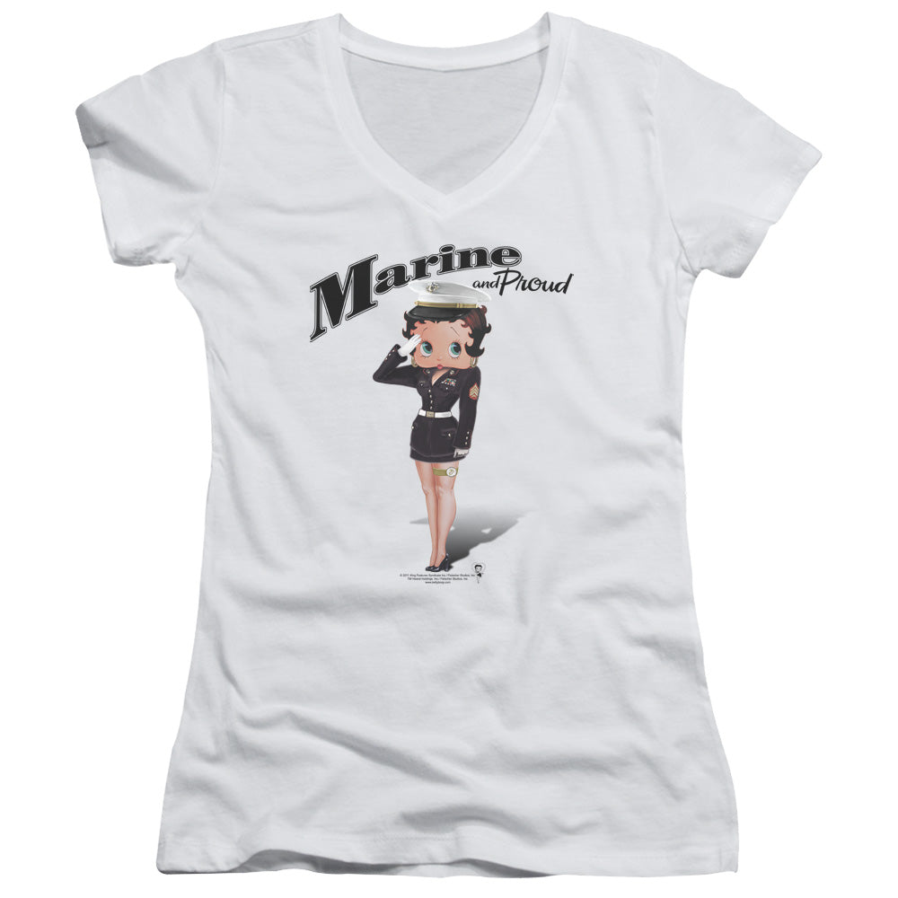 Betty Boop - Marine Boop - Junior V-neck - White