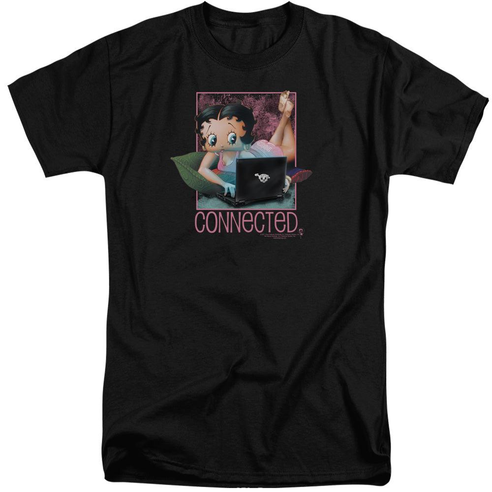 Betty Boop - Connected - Short Sleeve Adult Tall - Black T-shirt