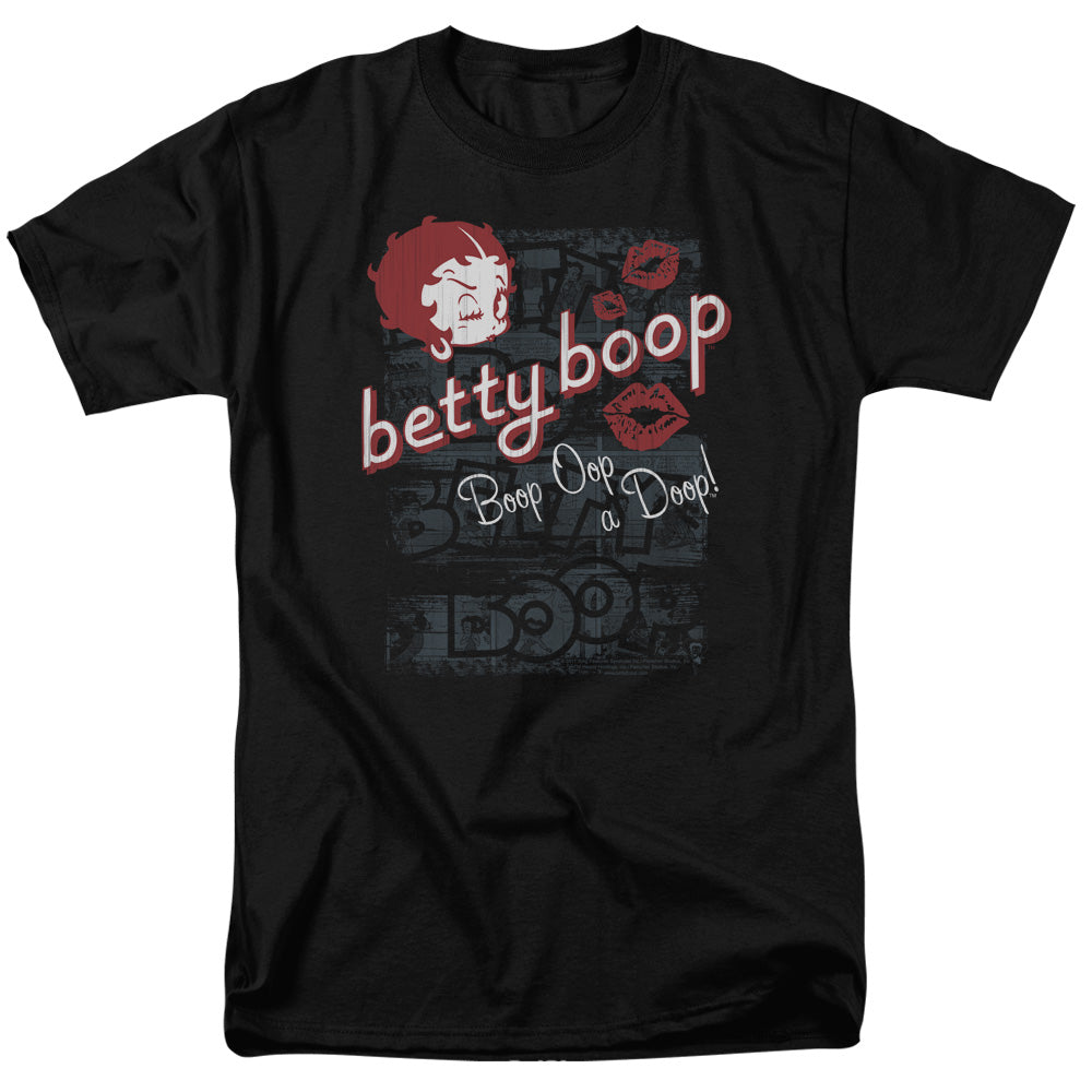 Betty Boop - Boop Oop - Short Sleeve Adult 18/1 - Black T-shirt