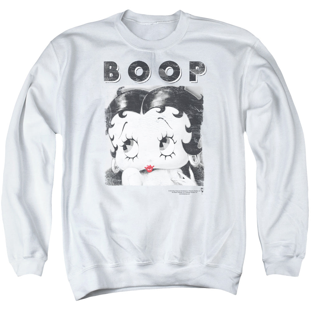 Betty Boop - Not Fade Away - Adult Crewneck Sweatshirt - White