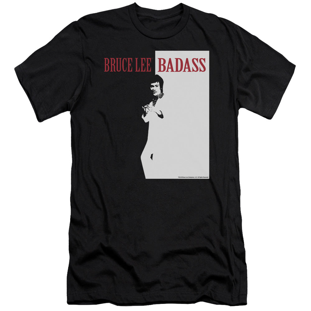 Bruce Lee - Badass - Short Sleeve Adult 30/1 - Black T-shirt