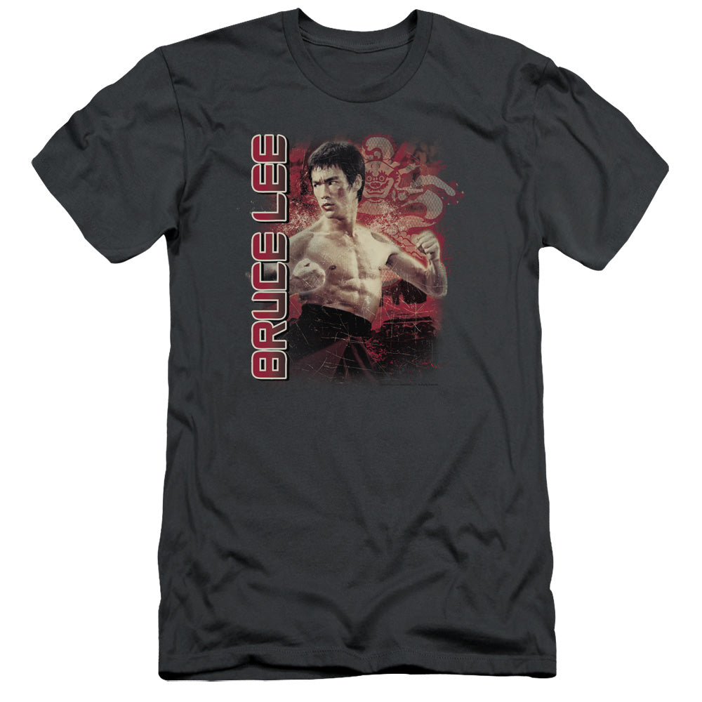 Bruce Lee - Fury - Short Sleeve Adult 30/1 - Charcoal T-shirt