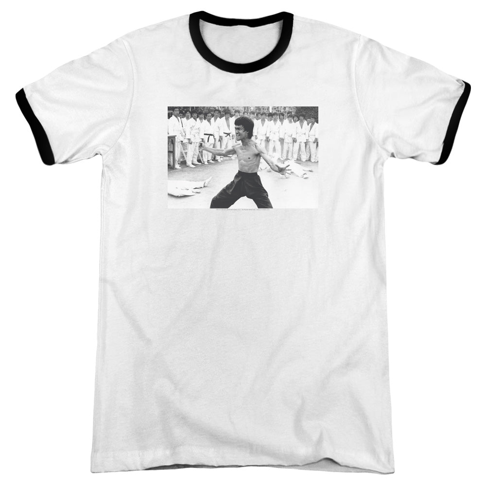 Bruce Lee - Triumphant - Adult Ringer - White/black