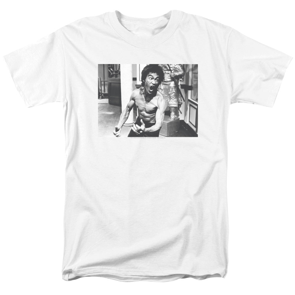 Bruce Lee - Full Of Fury - Short Sleeve Adult 18/1 - White T-shirt