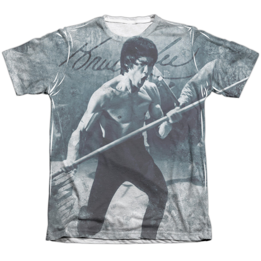 Bruce Lee - Whoooaa - Adult 65/35 Poly/cotton Short Sleeve Tee - White T-shirt