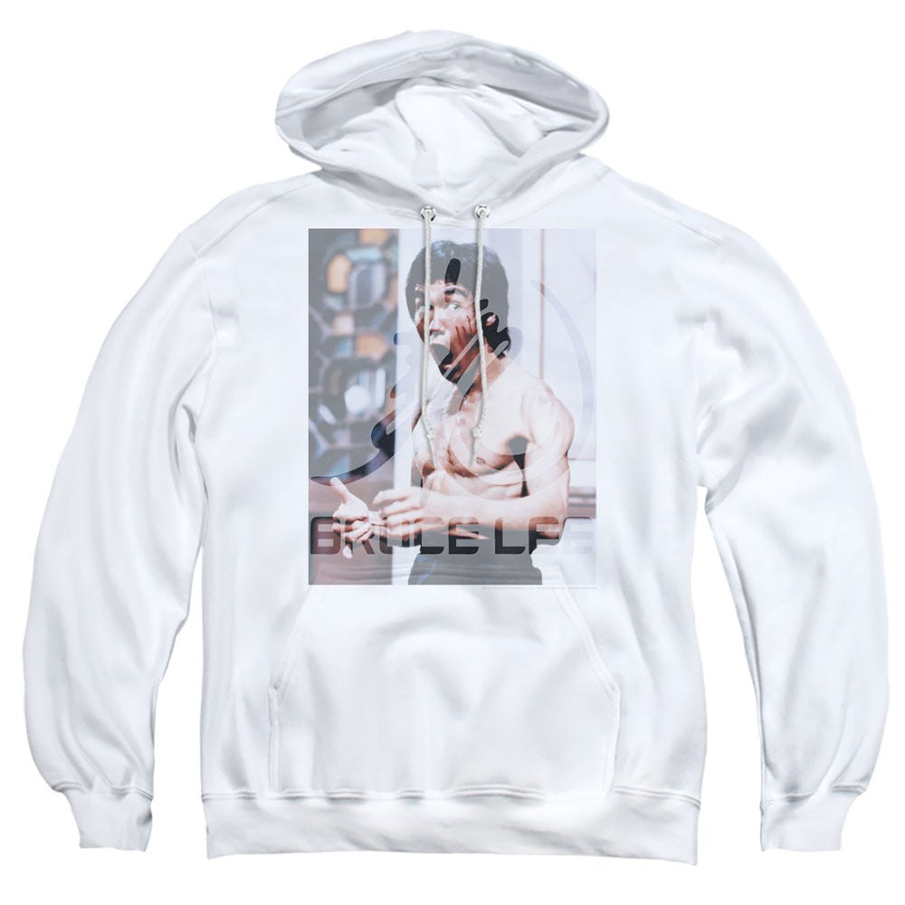 Bruce Lee - Revving Up - Adult Pull-over Hoodie - White