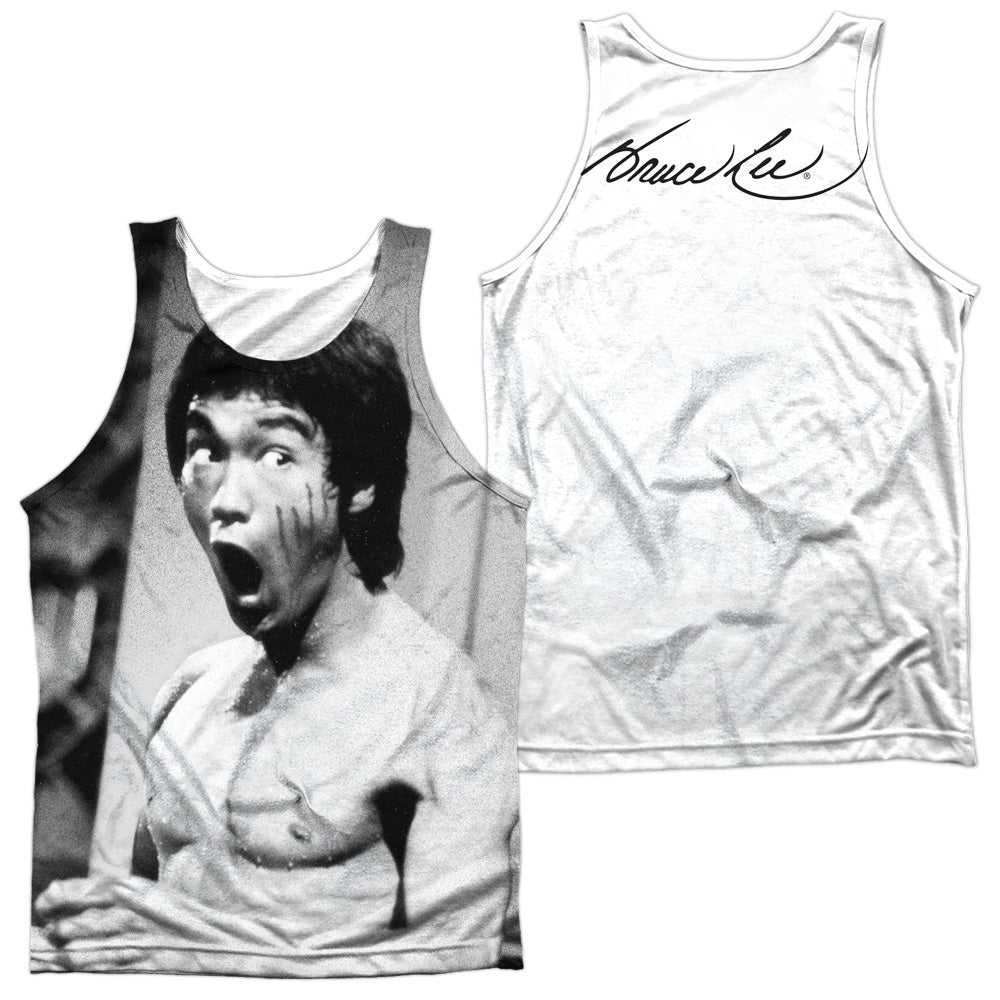 Bruce Lee - Classic Lee (Front/back Print) - Adult 100% Poly Tank Top - White