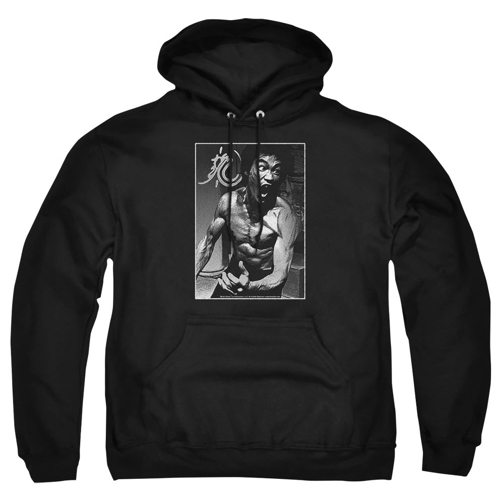 Bruce Lee - Focused Rage - Adult Pull-over Hoodie - Black