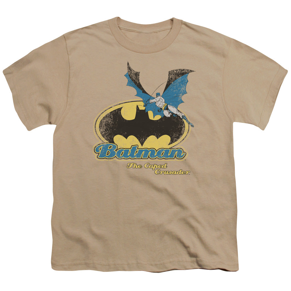 Batman Caped Crusader Retro - Short Sleeve Youth 18 - 1 - Sand T-shirt