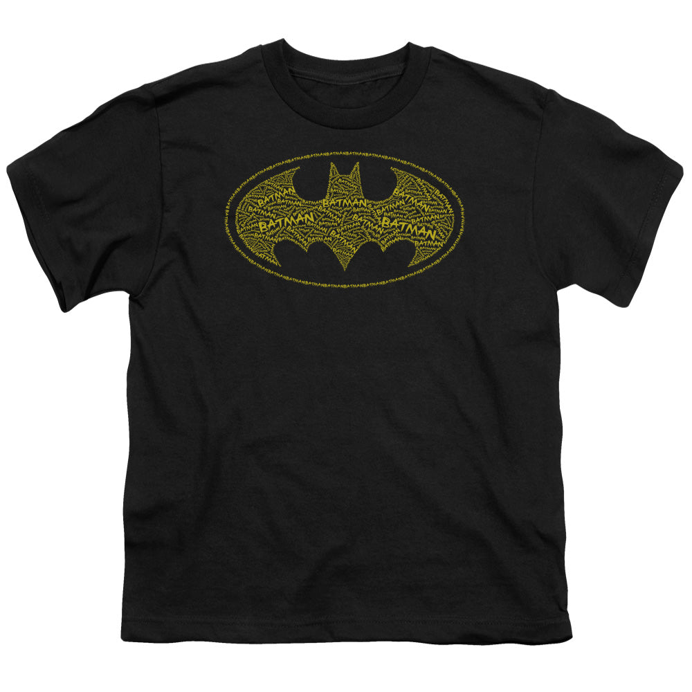 Batman - Type Logo - Short Sleeve Youth 18/1 - Black T-shirt