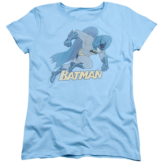 BATMAN RUNNING RETRO - S/S WOMENS TEE - LIGHT BLUE T-Shirt