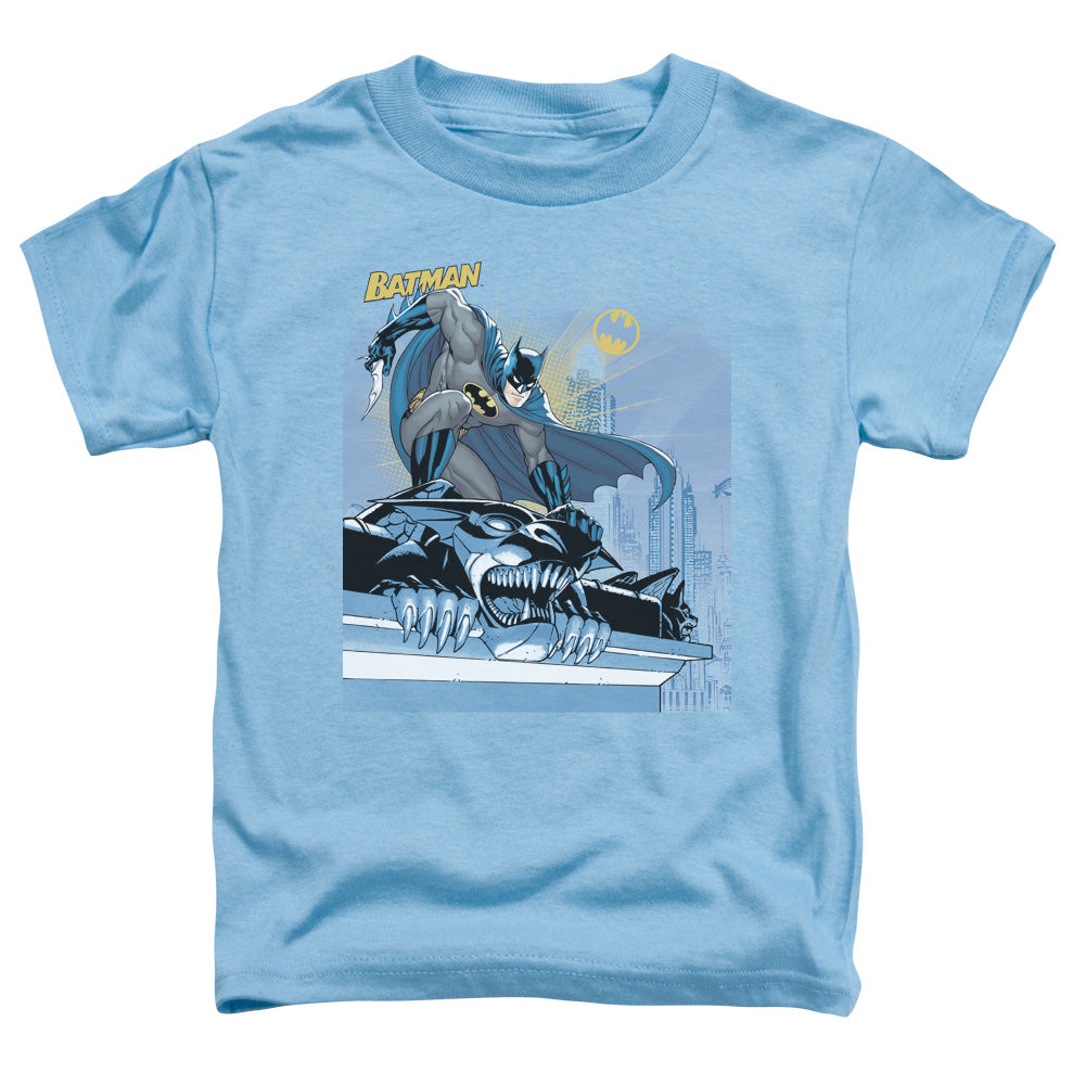 Batman - Two Gotham Gargoyles - Short Sleeve Toddler Tee - Carolina Blue T-shirt