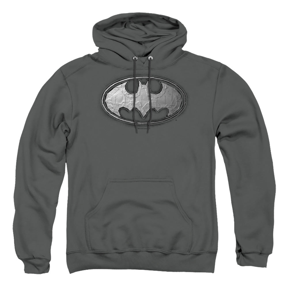 Batman - Duct Tape Logo - Adult Pull-over Hoodie - Charcoal