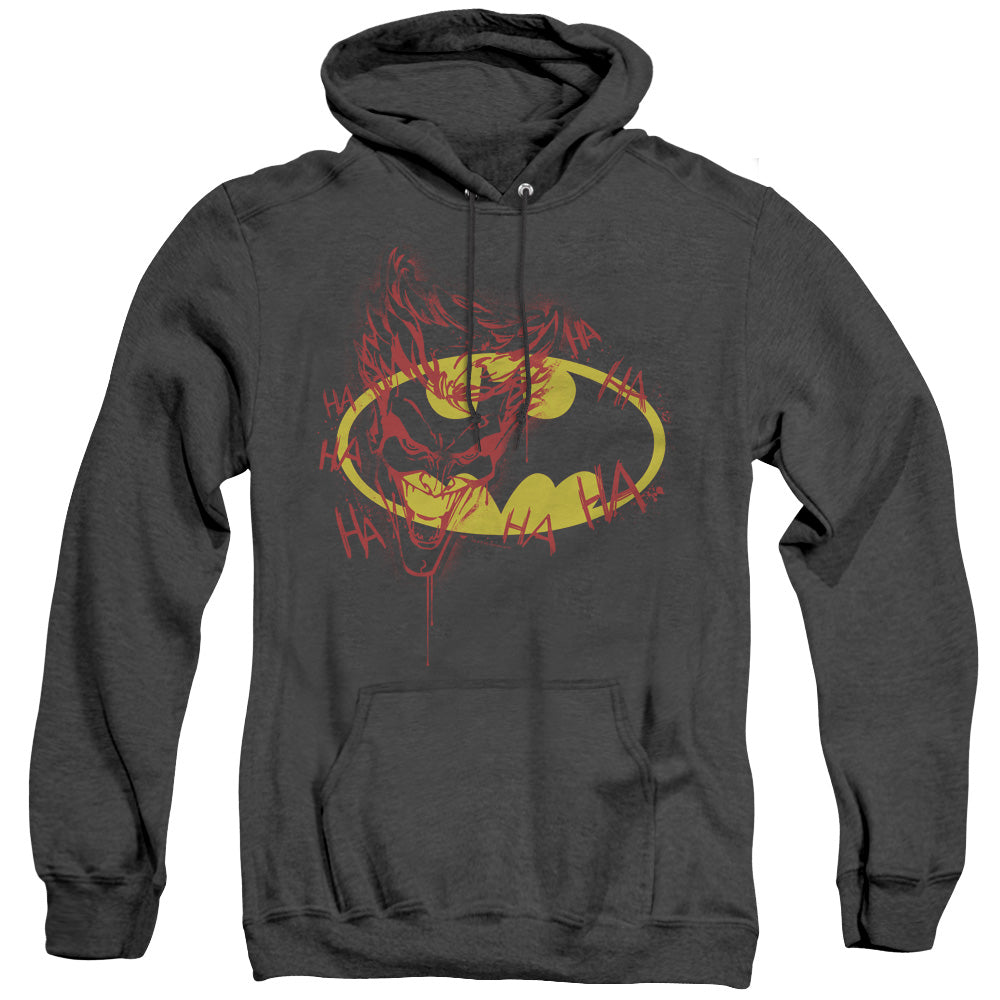 Batman Joker Graffiti - Adult Heather Hoodie - Black