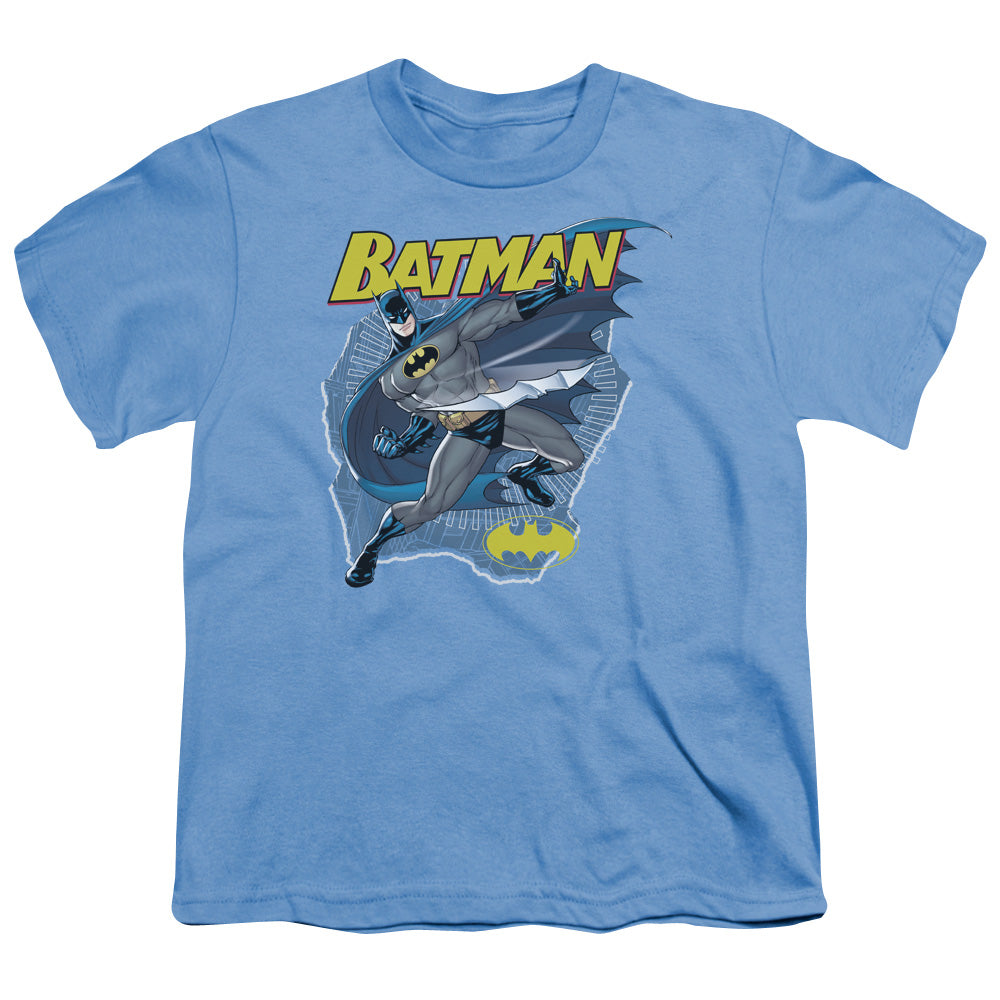 Batman - Taste The Metal - Short Sleeve Youth 18/1 - Carolina Blue T-shirt