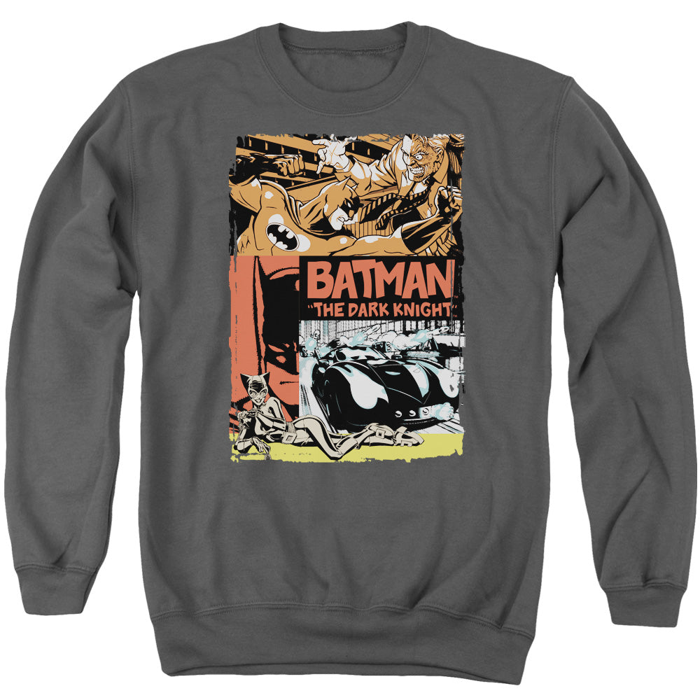 Batman - Old Movie Poster - Adult Crewneck Sweatshirt - Charcoal