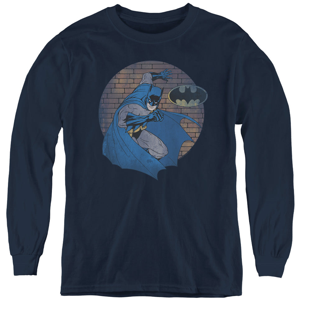 Batman - In The Spotlight - Youth Long Sleeve Tee - Navy