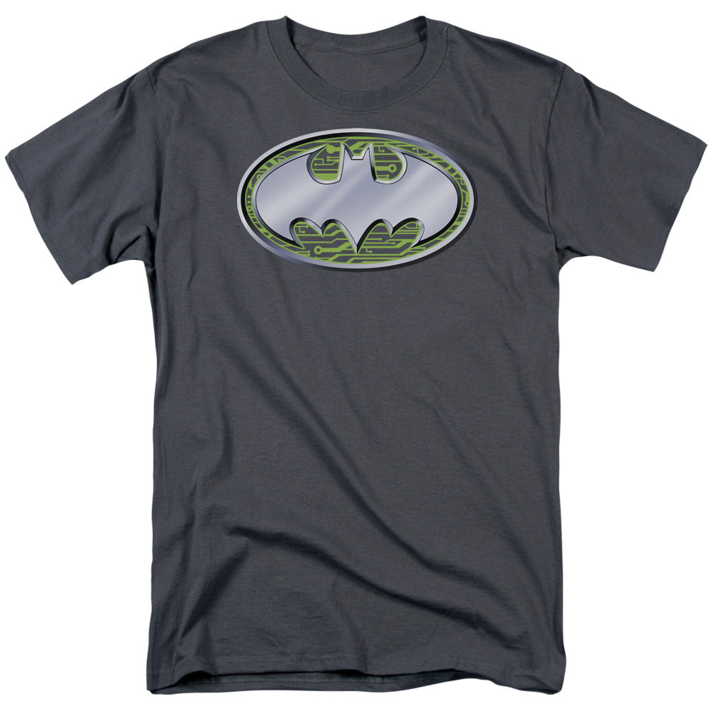 Batman - Circuits Logo - Short Sleeve Adult 18/1 - Charcoal T-shirt