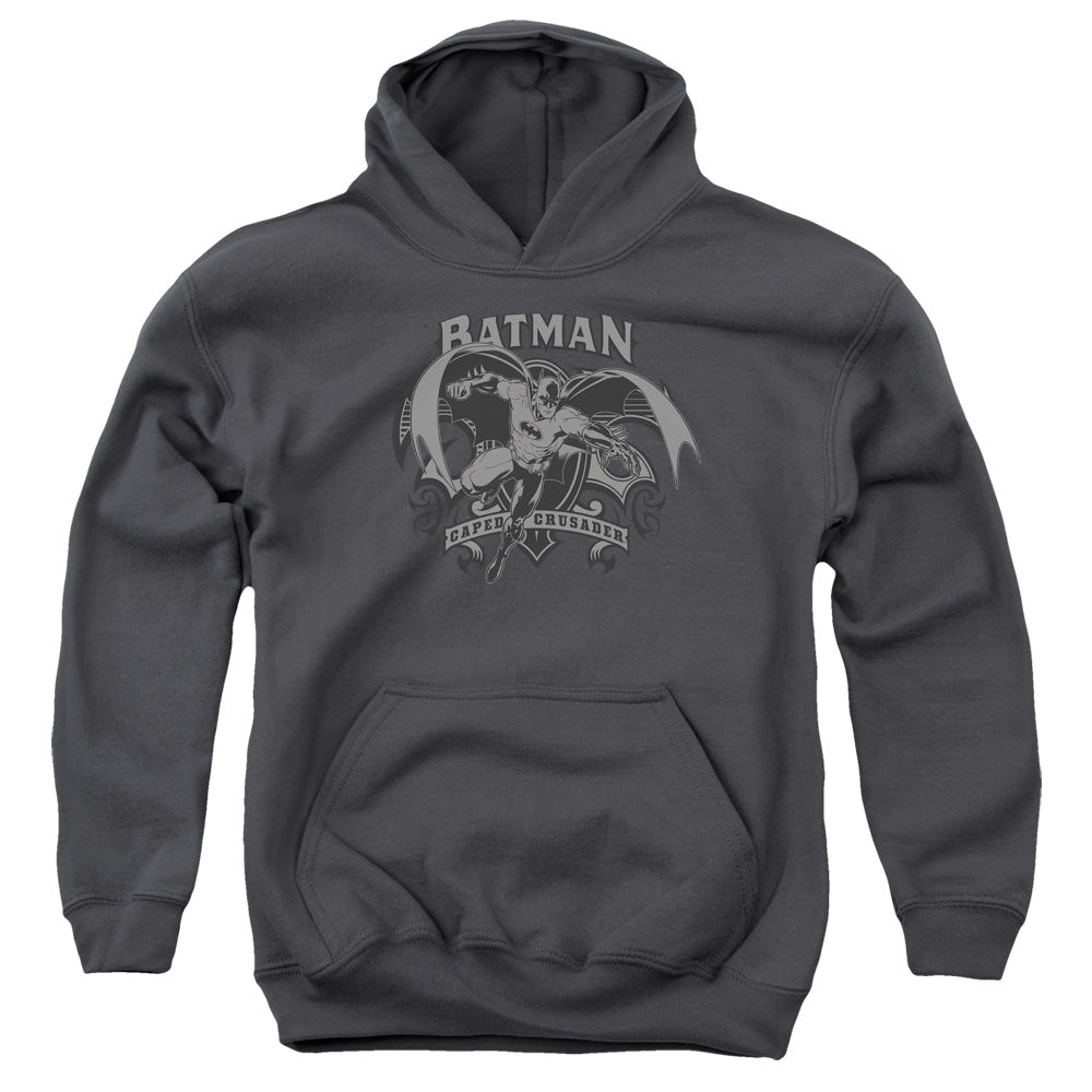 Batman - Crusade - Youth Pull-over Hoodie - Charcoal