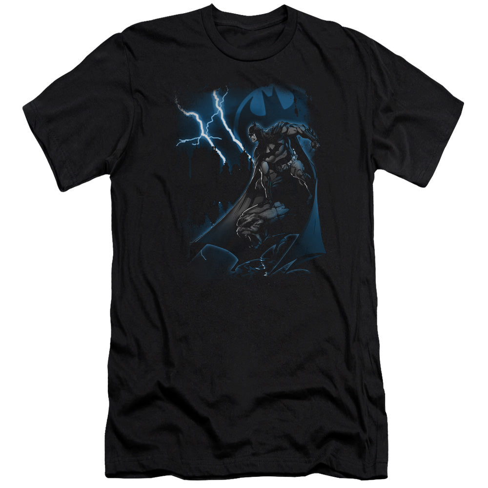 Batman - Lightning Strikes-premuim Canvas Adult Slim Fit 30/1 - Black