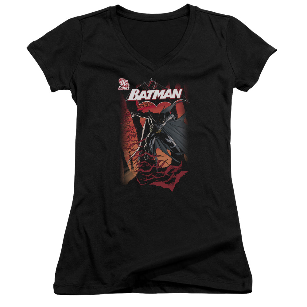 Batman - #655 Cover - Junior V-neck - Black