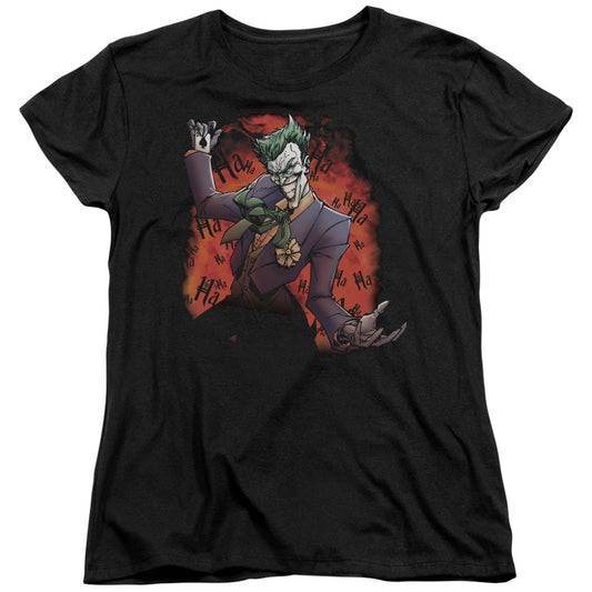 Batman - Jokers Ave - Short Sleeve Womens Tee - Black T-shirt