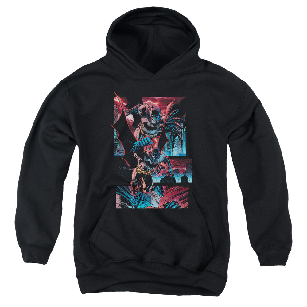 Batman - Dark Knight Panels - Youth Pull-over Hoodie - Black