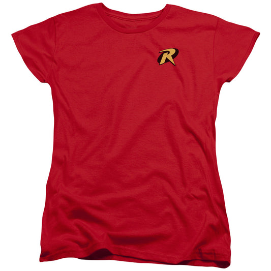 BATMAN ROBIN LOGO - S/S WOMENS TEE - RED T-Shirt