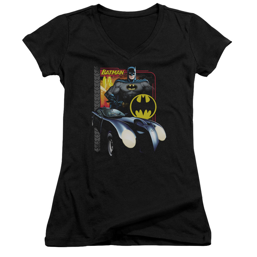 Batman - Bat Racing - Junior V-neck - Black