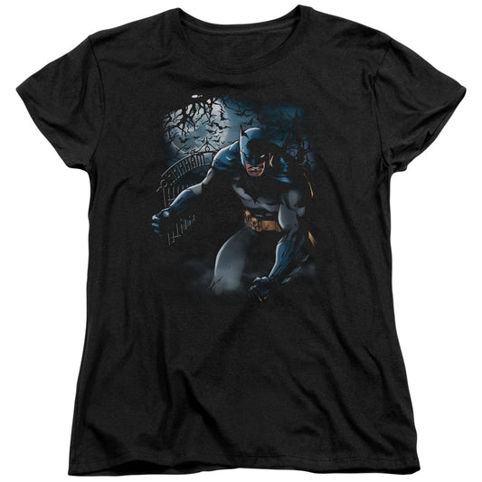 Batman - Light Of The Moon - Short Sleeve Womens Tee - Black T-shirt