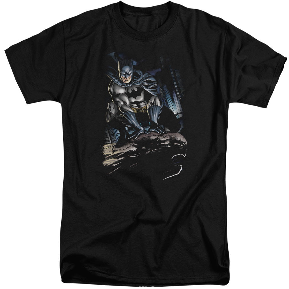 Batman - Perched - Short Sleeve Adult Tall - Black T-shirt