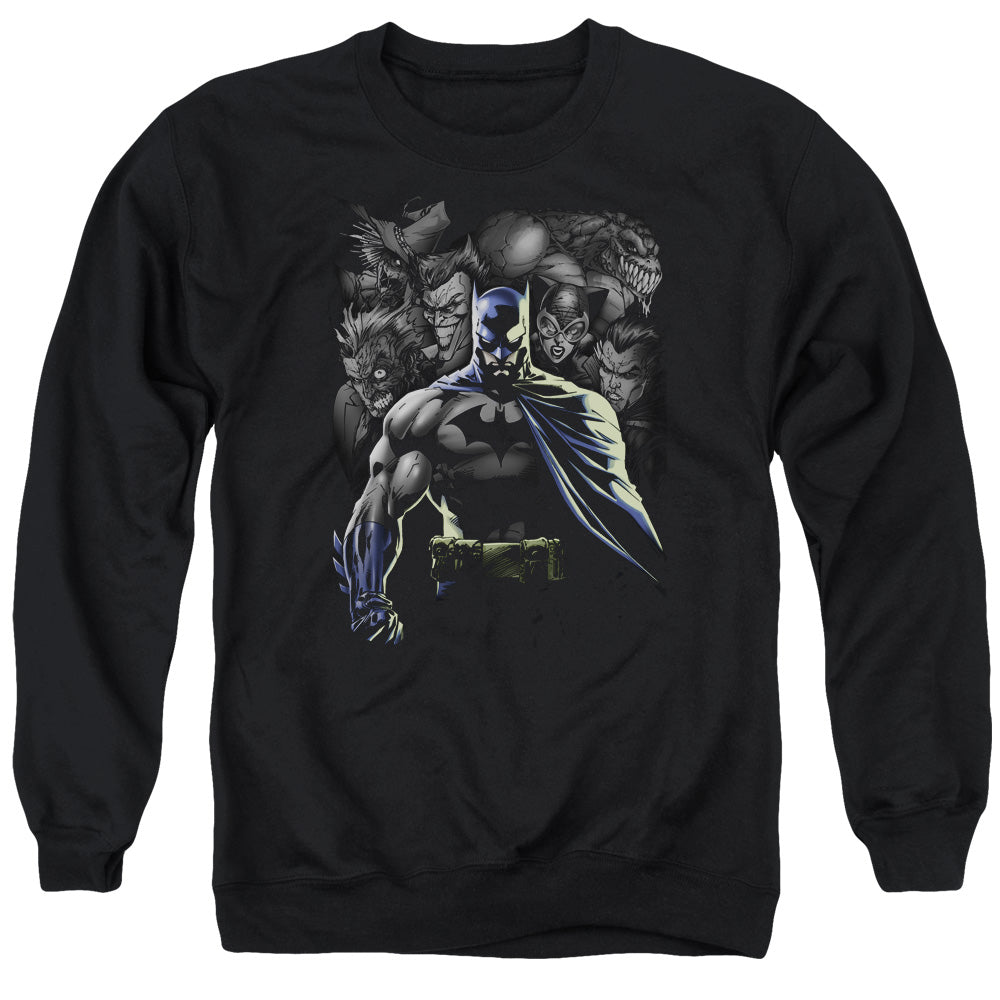 Batman - Villains Unleashed - Adult Crewneck Sweatshirt - Black