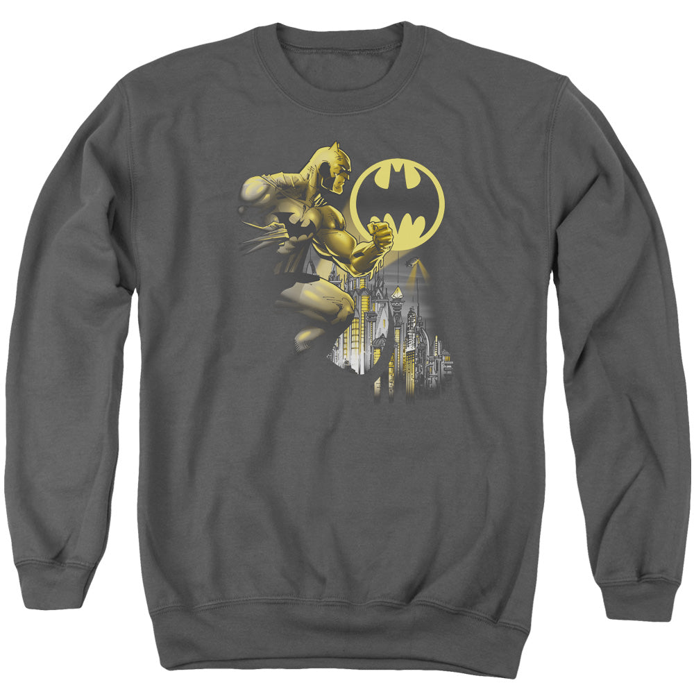 Batman Bat Signal - Adult Crewneck Sweatshirt - Charcoal