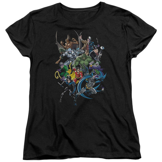 Batman - Saints And Psychos - Short Sleeve Womens Tee - Black T-shirt
