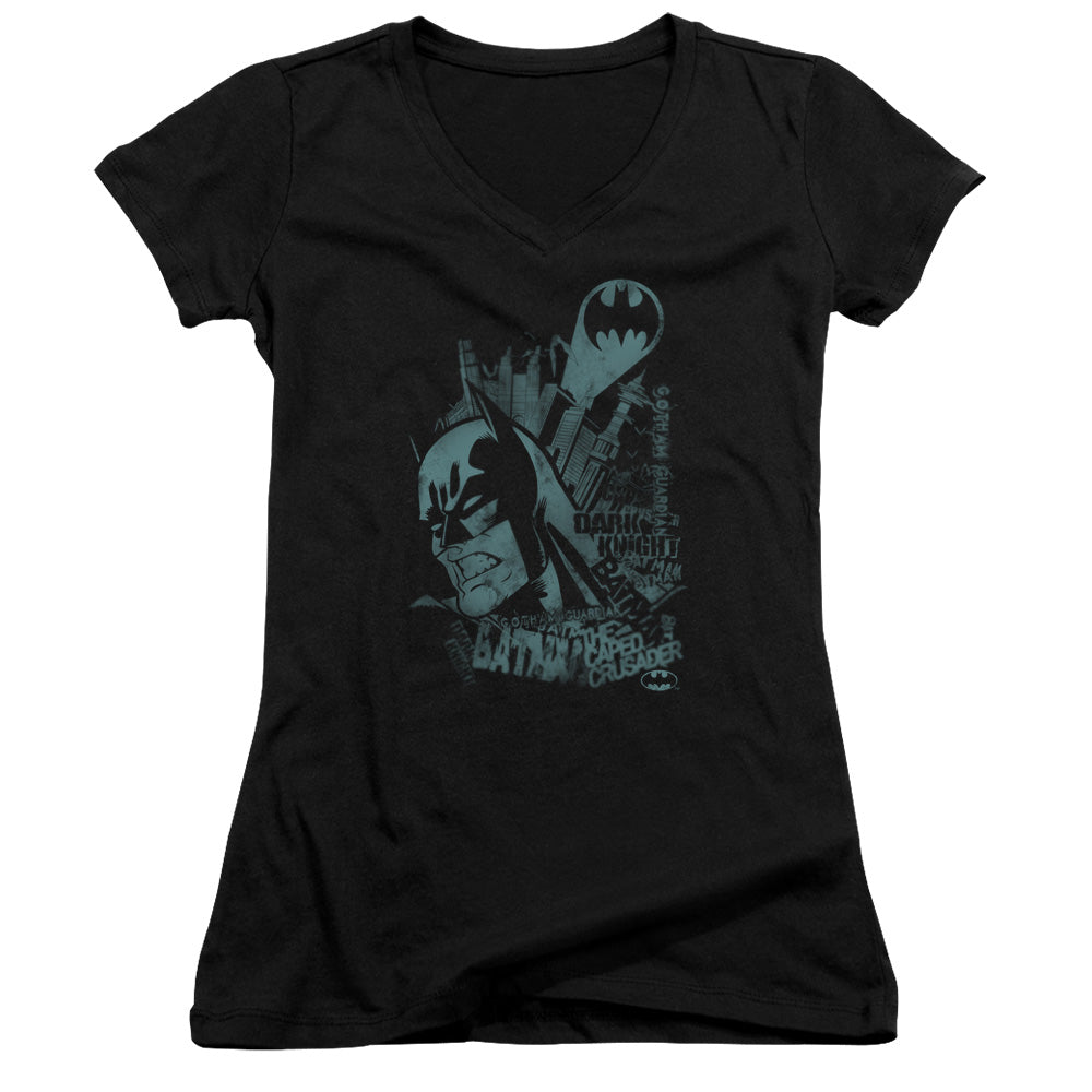 Batman - Gritted Teeth - Junior V-neck - Black