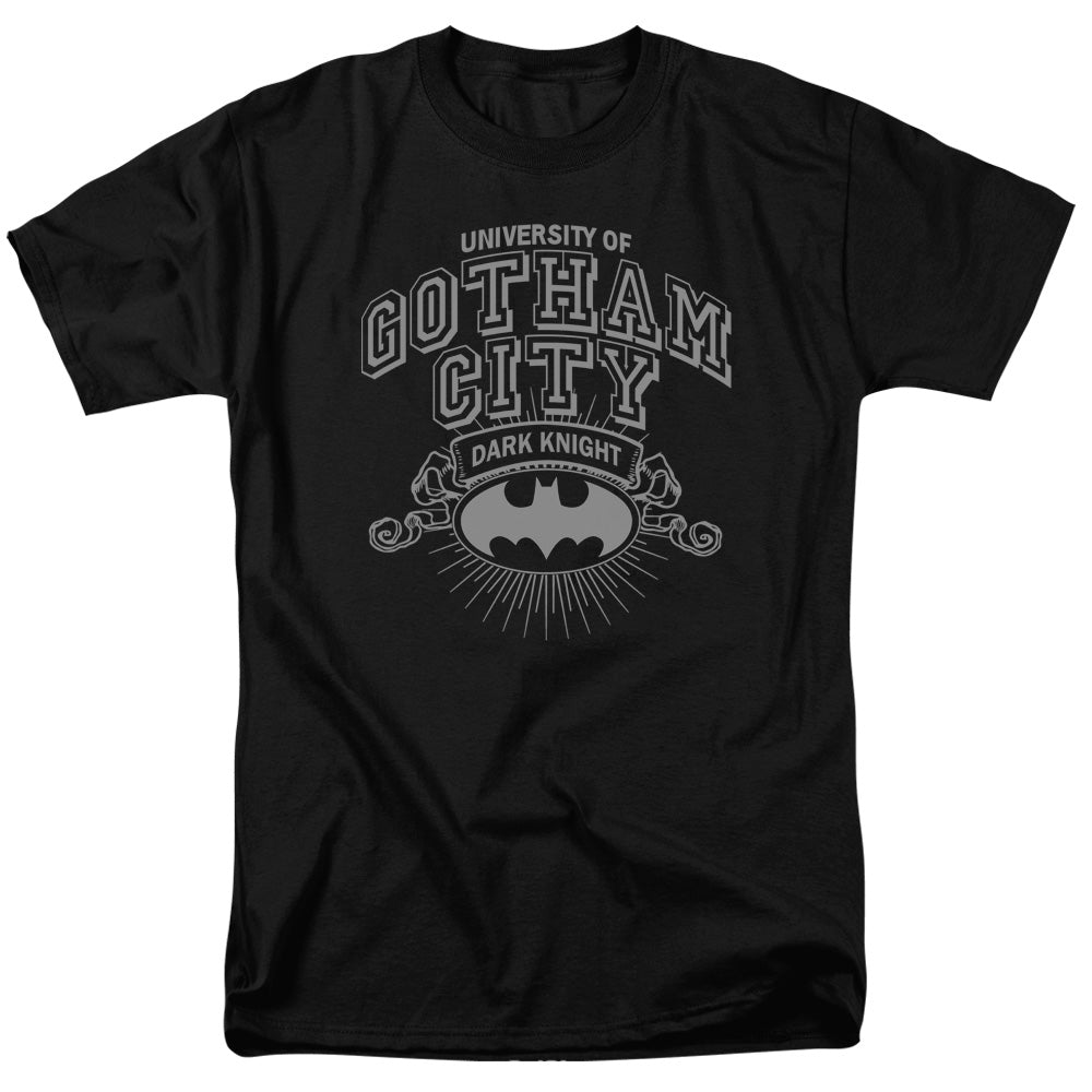 Batman - University Of Gotham - Short Sleeve Adult 18/1 - Black T-shirt