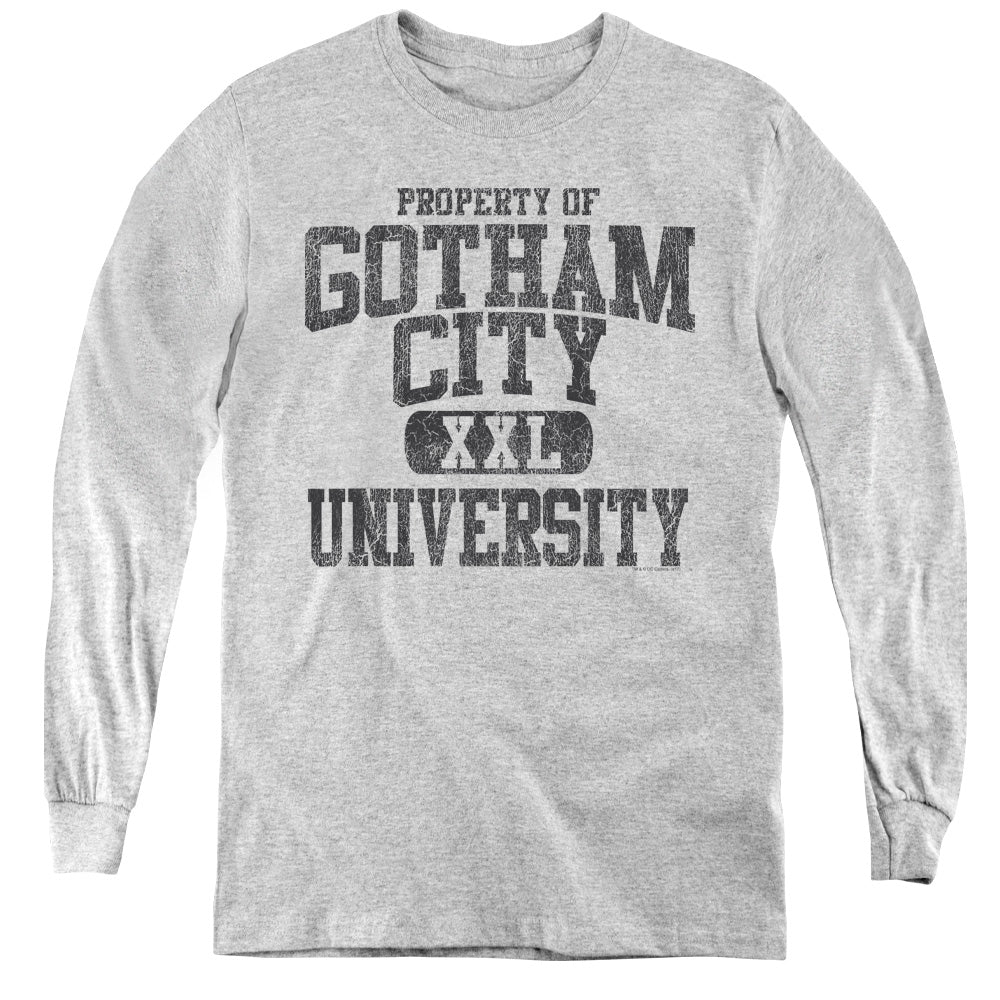 Batman - Property Of Gcu - Youth Long Sleeve Tee - Athletic Heather