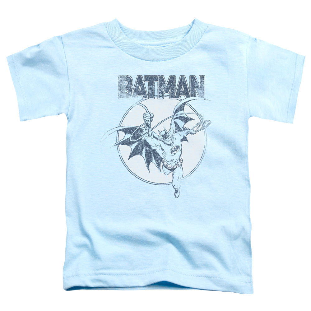 Batman - Swinging Bat - Short Sleeve Toddler Tee - Light Blue T-shirt