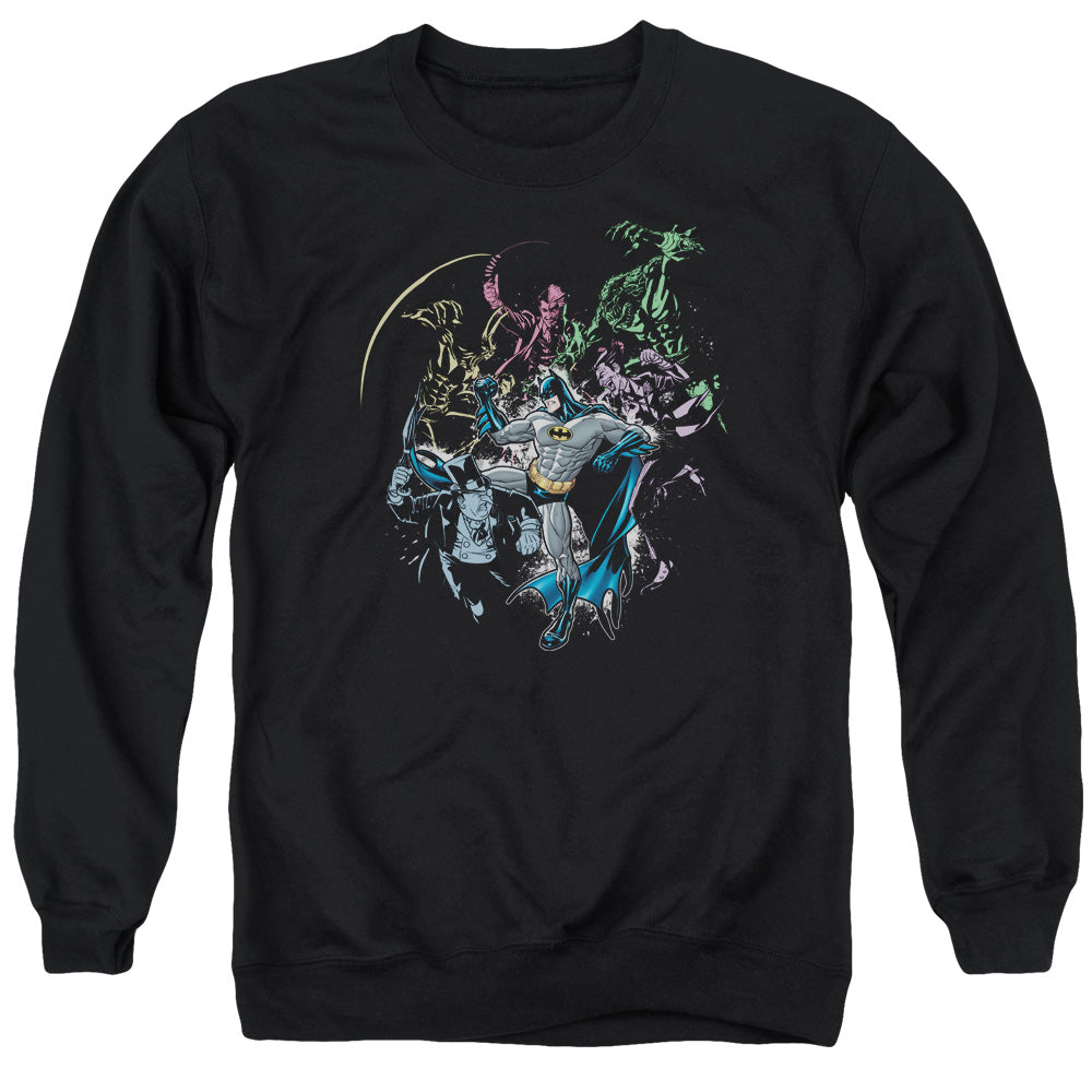 Batman - Surrounded - Adult Crewneck Sweatshirt - Black