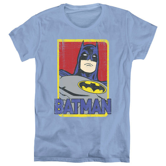 Batman - Primary - Short Sleeve Womens Tee - Carolina Blue T-shirt