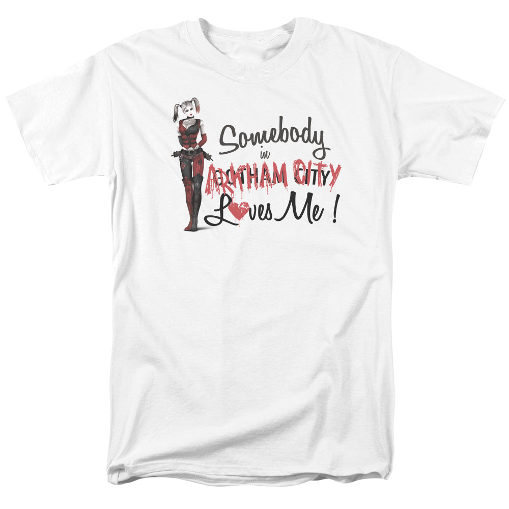 Arkham City - Somebody Loves Me - Short Sleeve Adult 18/1 - White T-shirt