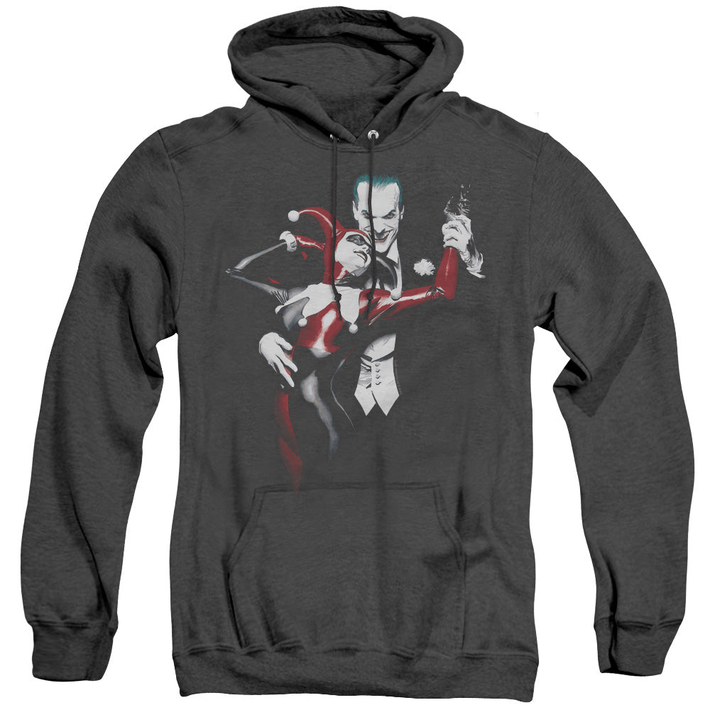 Batman - Harley And Joker - Adult Heather Hoodie - Black