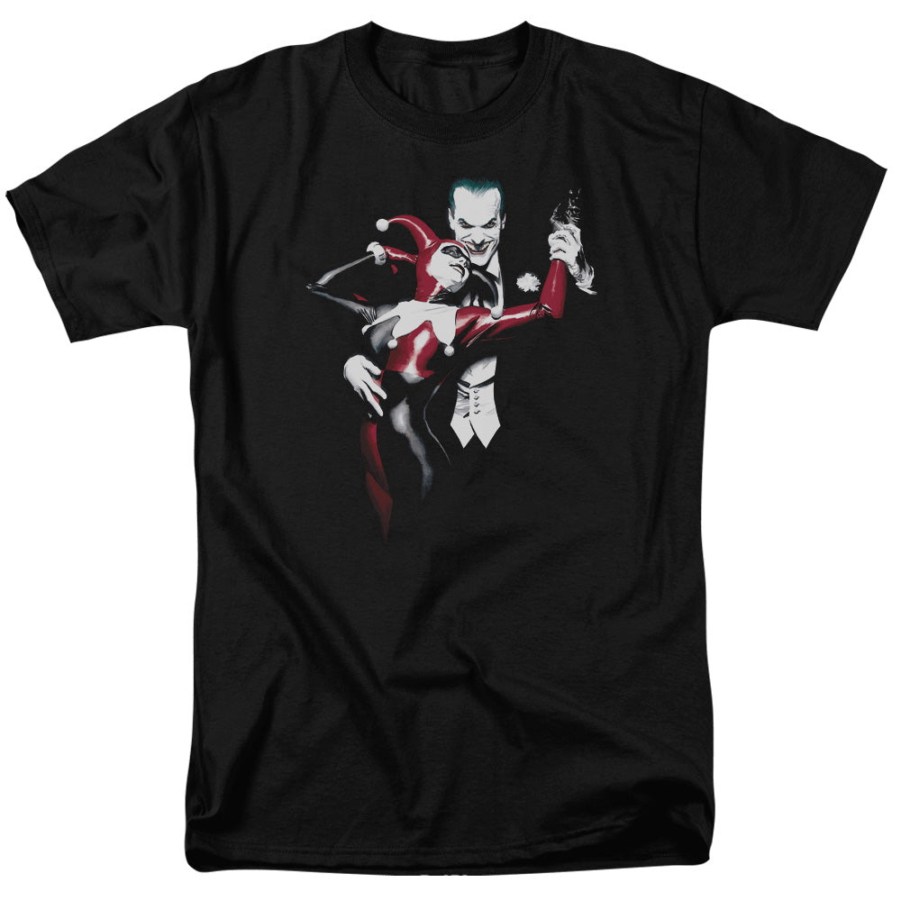 Batman - Harley And Joker - Short Sleeve Adult 18/1 - Black T-shirt